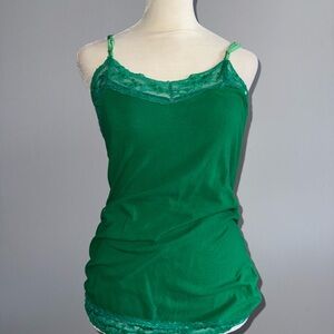 Rue21 Emerald Green Lace Trim Camisole